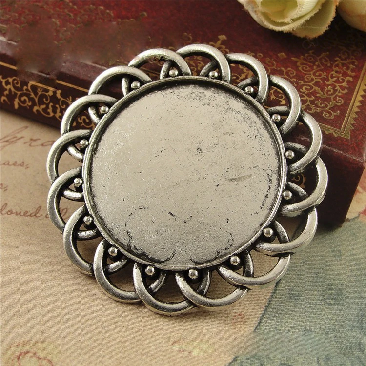 10 шт. кабошон сделай сам Базовая Настройка Античная Бронза Круглый заготовки