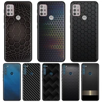 For MOTOROLA One Fusion Case for Moto G10 Plus Play Power One G20 G30 G40 G50 G60 Edge Phone Shell Fashion Carbon Fiber