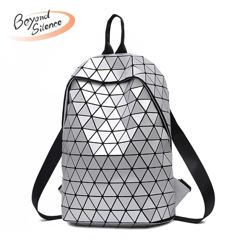 Женский рюкзак лазерная двойная сумка на плечо Ромб с геометрическим рисунком