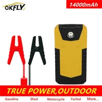 gkfly 12000mah car jump starter 12v portable starting device power bank car battery charger petrol diesel booster ce