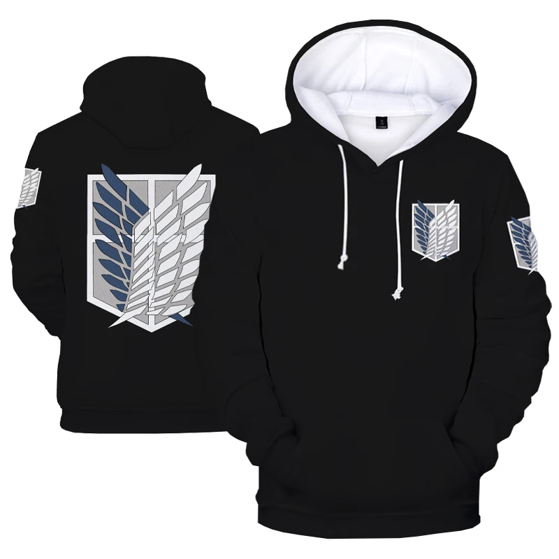 

Anime Hoodies Attack On Titan 3D Print Sweatshirt Men Women Fashion Streetwear Hoodie Harajuku Kids Tops Coats Boy Girl Clothing