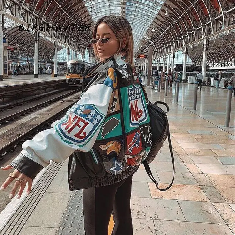 

Женская куртка-бомбер большого размера, Женская гоночная куртка в стиле хип-хоп, уличная стильная куртка, Женская осень и лето 2021