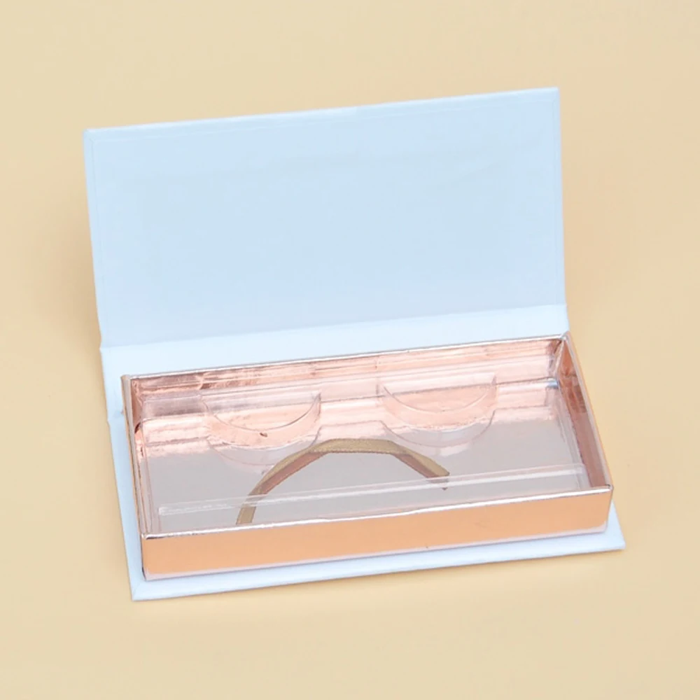 

10/Lot Wholesale Eyelash Packaging Box Lash Boxes Package Custom Rectangle Magnetic White Mink Lashes Makeup Case bulk Vendors