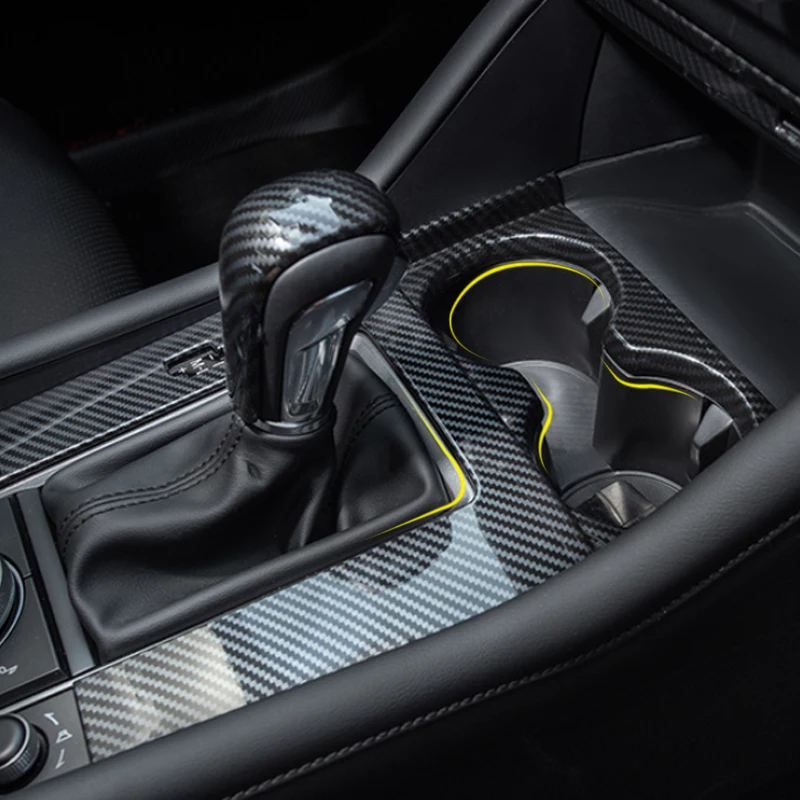 Стайлинг автомобиля ABS Carbon для Mazda 3 BP 2019-подарочная коробка передач Панель