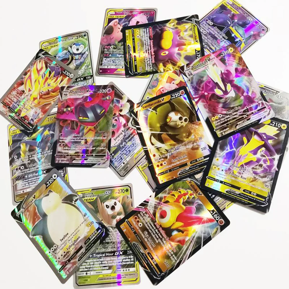 

50-300Pcs Pokemons GX Card Shining TAKARA TOMY Cards Children Toy Game TAG TEAM VMAX GX V MAX Battle Carte Trading