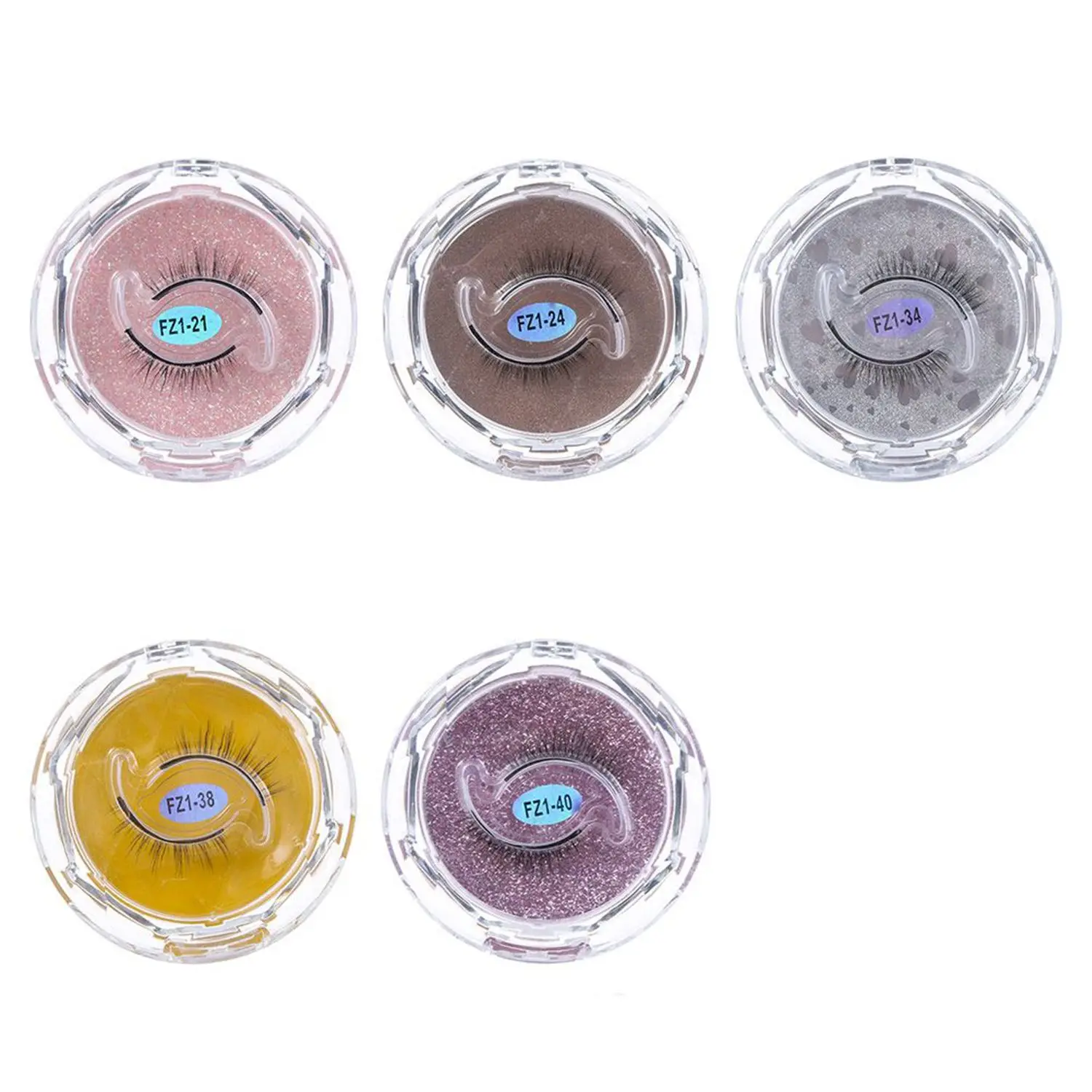 

5 Pairs Women Fashion Eye Lashes Glue-free Eye Makeup Tools Self-adhesive Ultral Wispy False Eyelashes Natural Fluffy