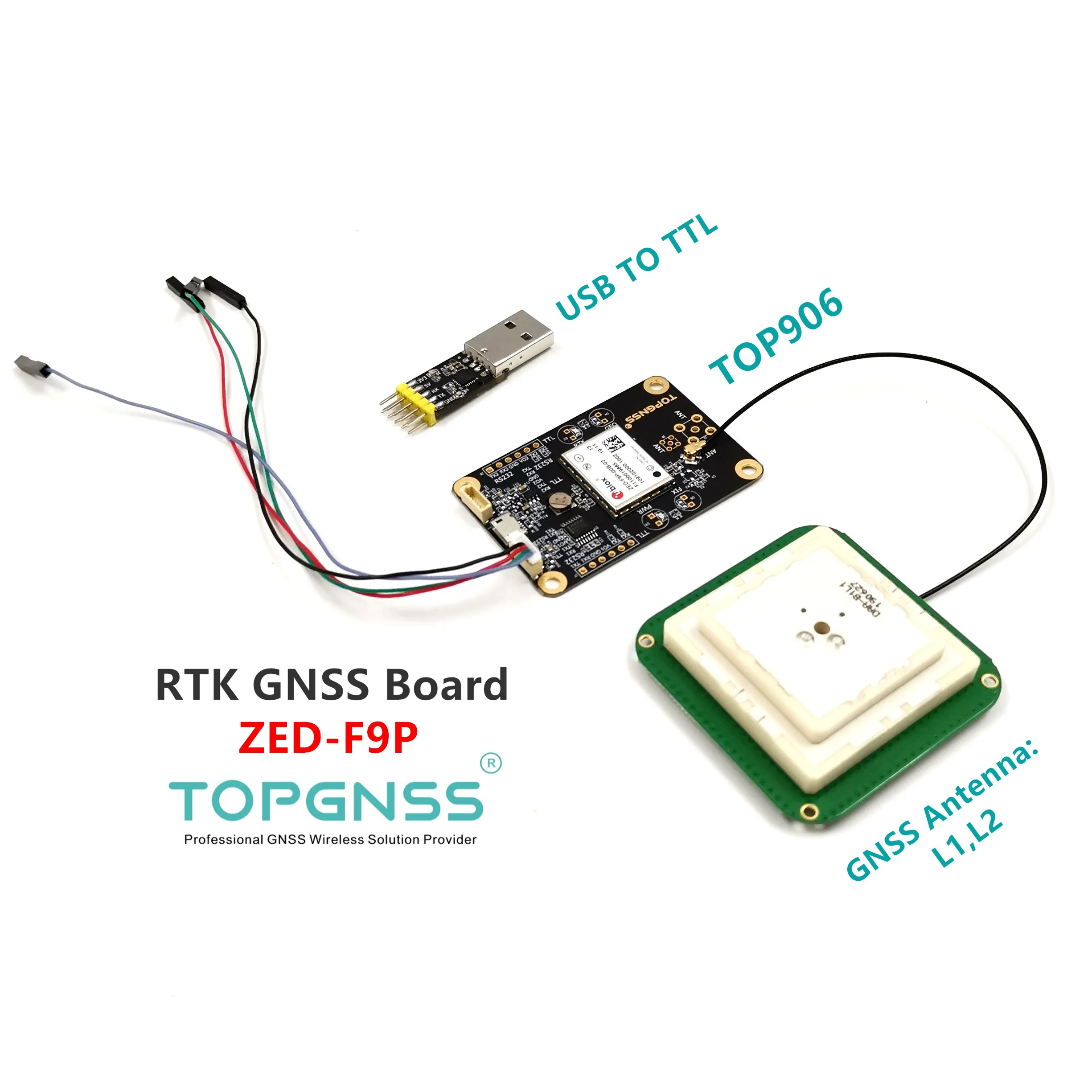 2 шт. плата GNSS антенна GNSS USB к ttl ZED-F9P модуль RTK Высокоточный gps антенна Приемник GNSS база и rove TOPGNSS TOP906