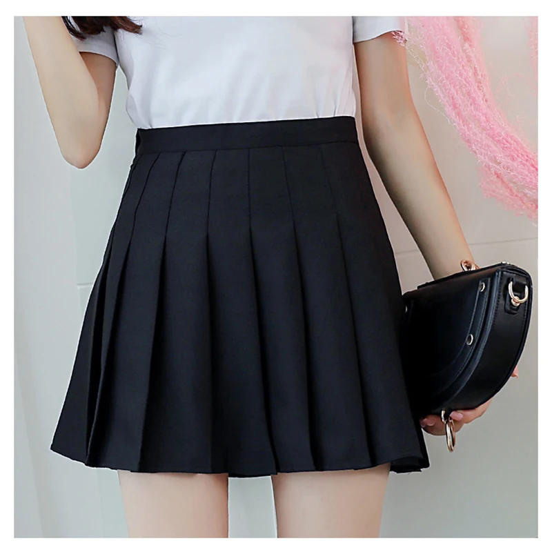 Короткие юбки в японском и корейском стиле для Хэллоуина со складками юбка