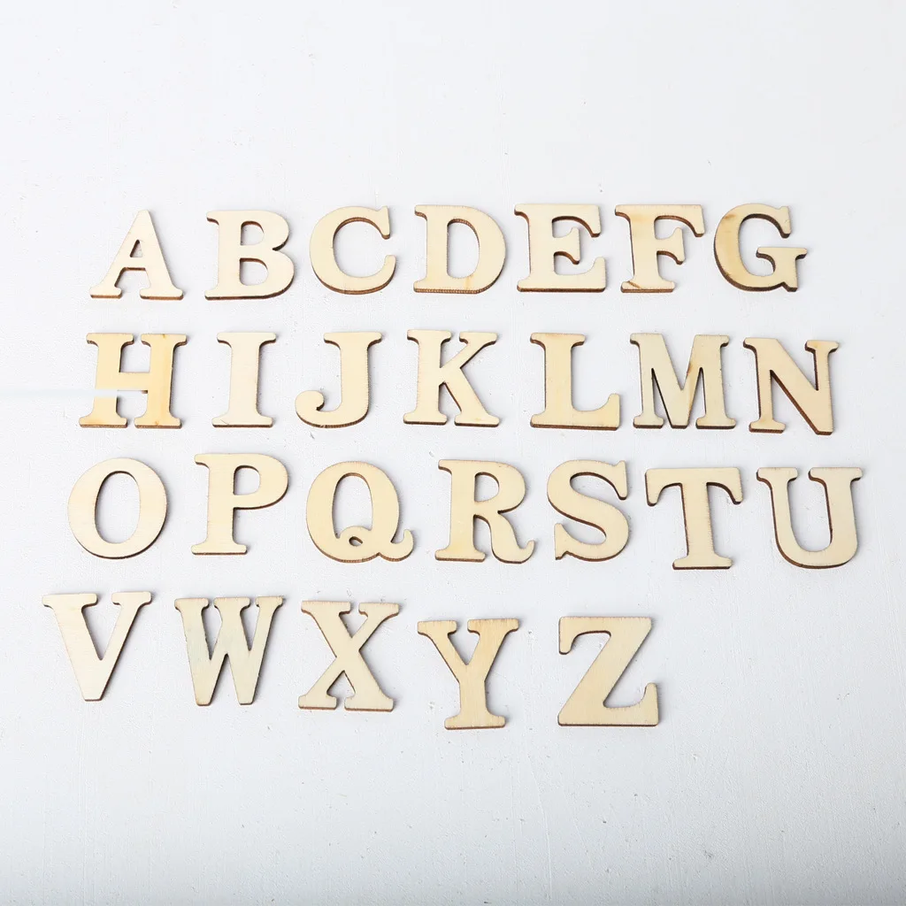 

26pcs Letters A-Z Wooden Letters Count Wood Alphabet Letters and Numbers for DIY Craft, Home Decor Self Stick