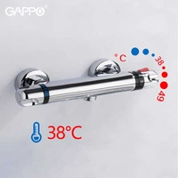 gappo thermostatic bath shower control valve bottom faucet wall mounted hot and cold brass bathroom mixer bathtub tap