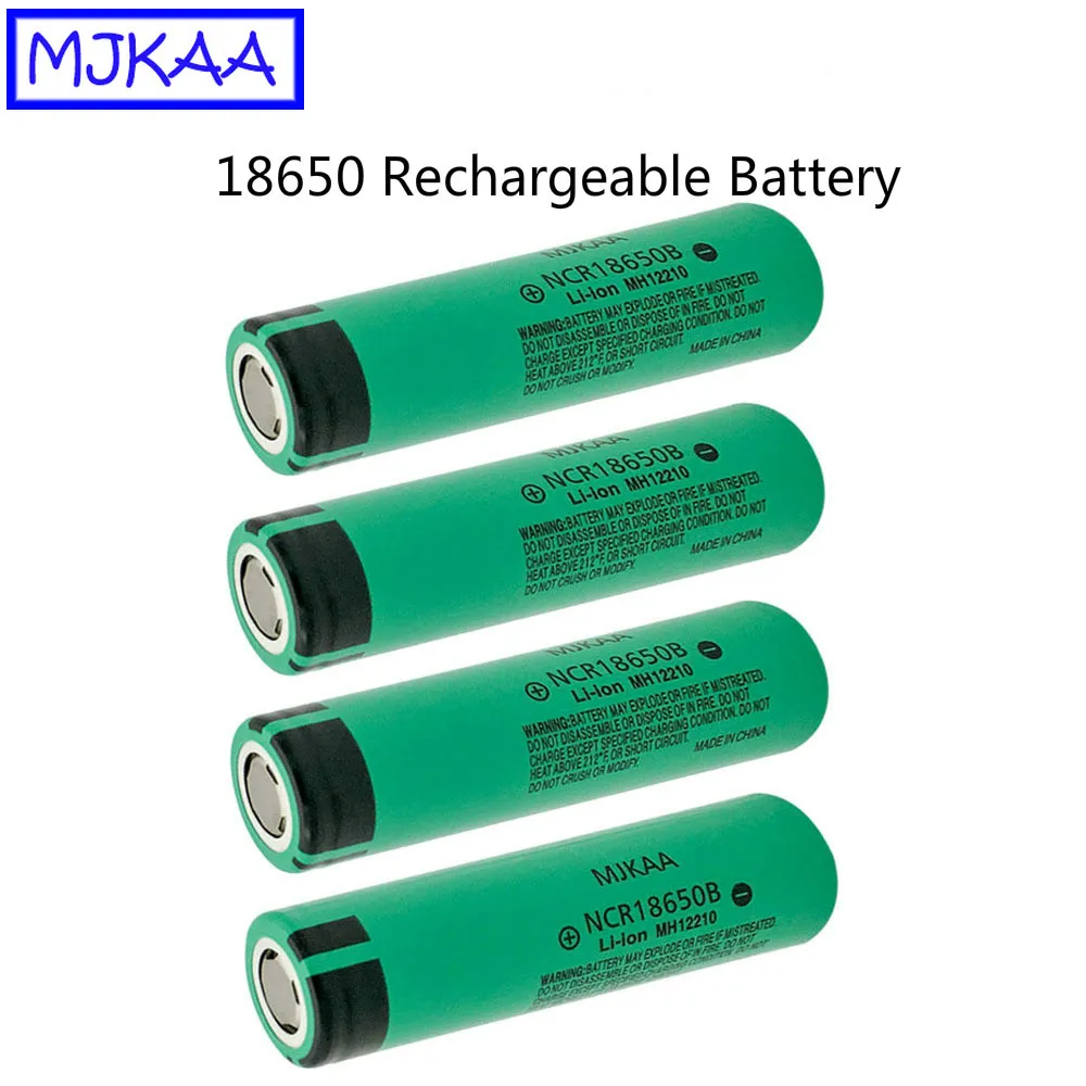 4 шт. литиевая аккумуляторная батарея MJKAA NCR18650B 3400 мАч 3 7 В | Электроника