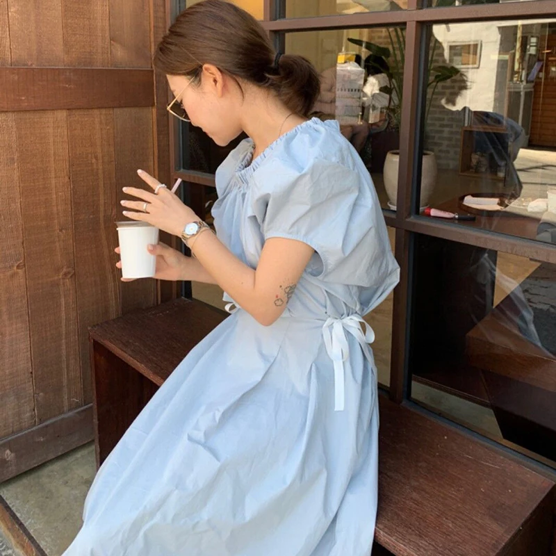 [EWQ] Новинка лета 2020 элегантный длинный халат простой Повседневный Женский