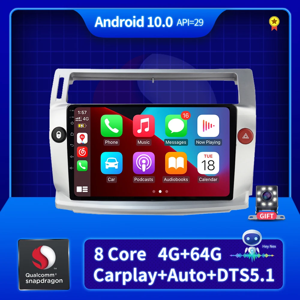 

Car Radio For Citroen C4 C-Triomphe C-Quatre 2004-2009 Navigation GPS Android Multimedia Stereo Video Player Audio for Cars 2din