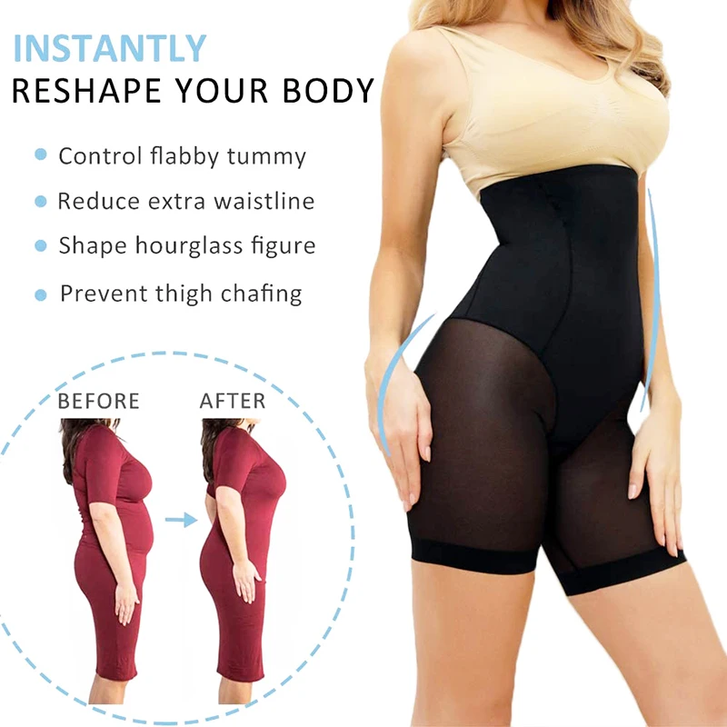 Женские Бесшовные Корректирующие шорты для талии утягивающие живот с высокой