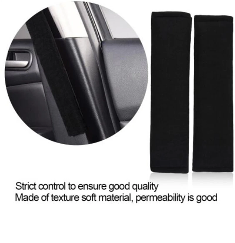 

VEHICAR 2PCS Car Accessories Safety Belt Pad Cotton Seat Belts Cover for Sparco Decoration Auto Vehicle Protect shoulder