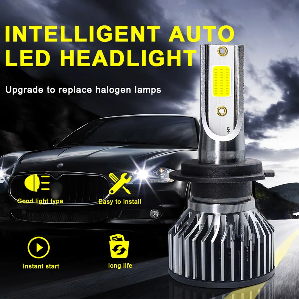 

New Car Headlight Bulb H1 H3 H7 H11 9005 9006 LED Bulb 36W 9-24V 5000LM Headlamp 6000K White IP68 Waterproof Car Accessories