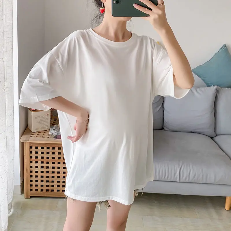 

Maternity dress summer skirt foreign style short sleeve loose top dress spring summer fashion dress