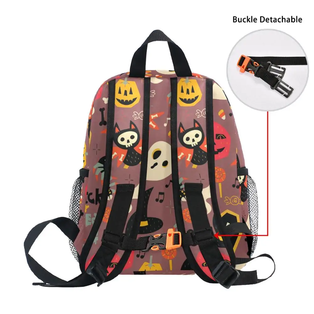 Детский рюкзак для детского сада, для Хэллоуина, тыква, летучая мышь, ведьма, призрак, школьная книга, сумки с мультяшным дизайном для мальчи... от AliExpress WW