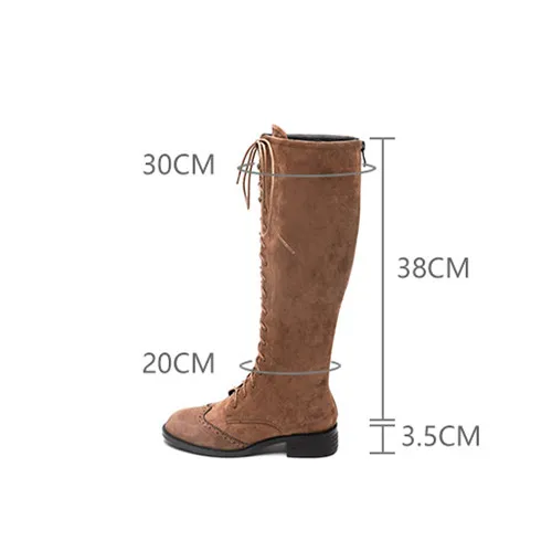 Мотоциклетные сапоги YMECHIC на среднем массивном каблуке женские из флока с