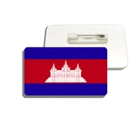cambodian national flag brooch acrylic cambodia lapel pin for women and men patriotic backpacks clothes decor party badge