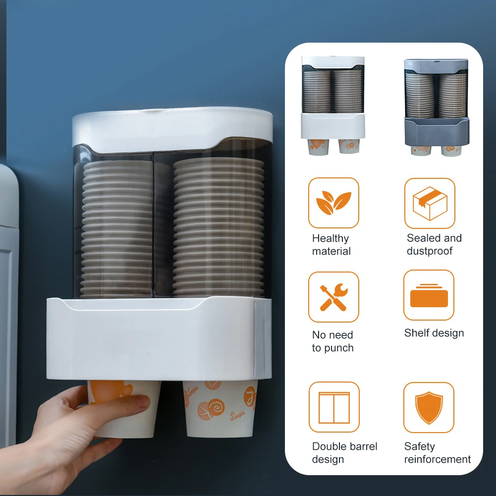Обновленный настенный подвесной раздатчик для бумажных стаканчиков контейнер