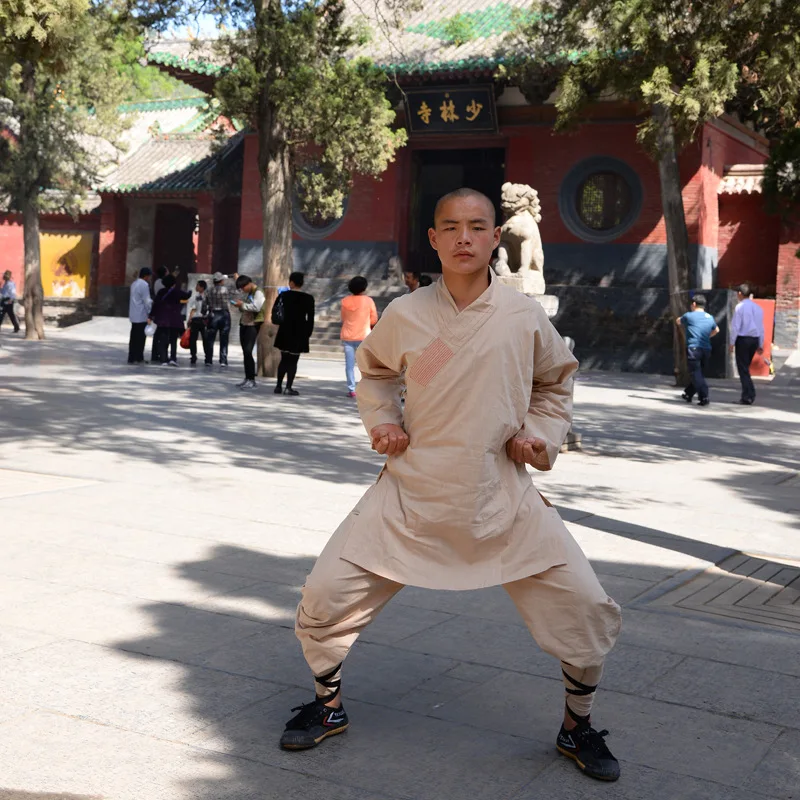 Халат-монах шаолин костюм кунг-фу Тай-Чи униформа для боевых искусств в стиле