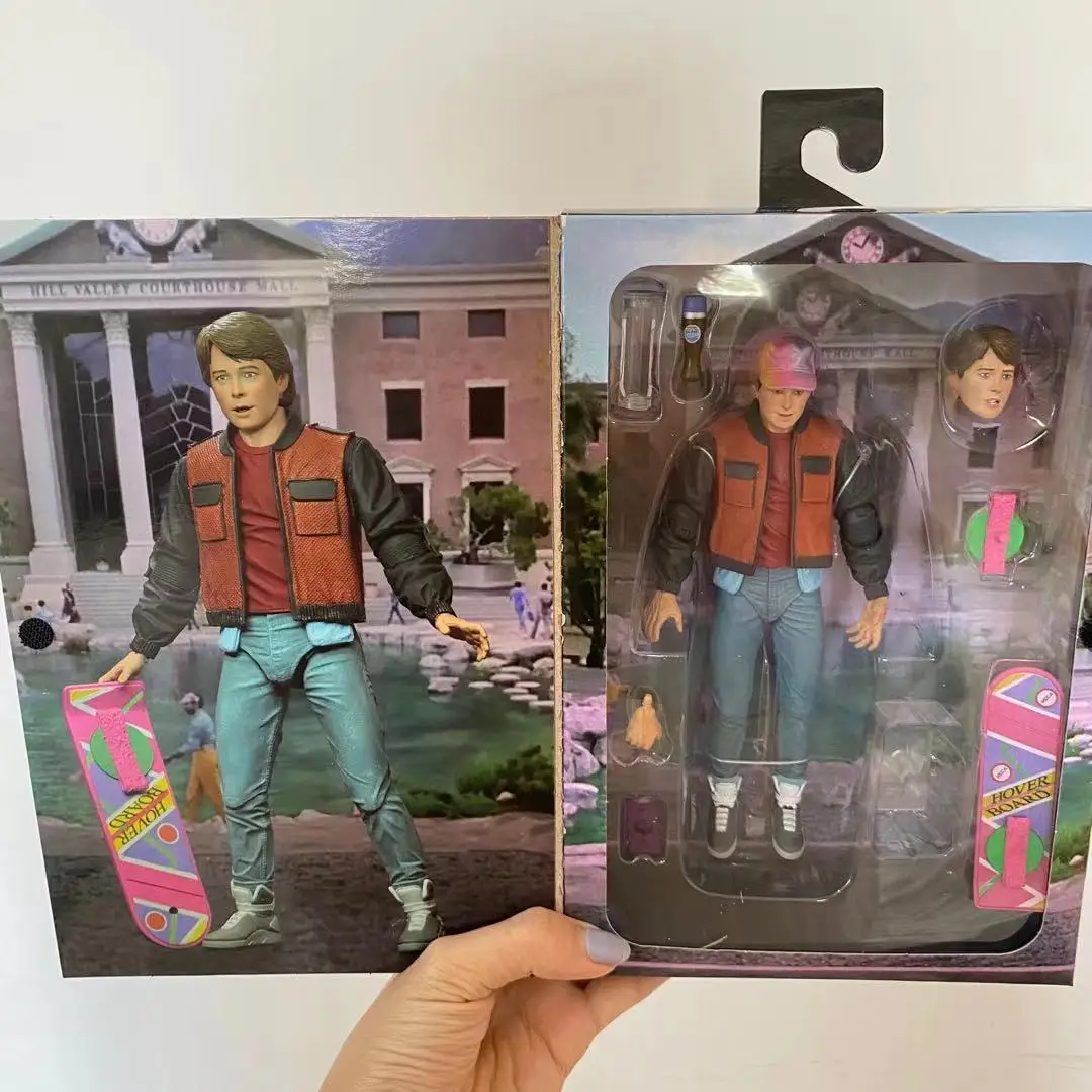 Реальное фото магазина N C Марти Макфлай док коричневая фигурка NECA Назад в будущее