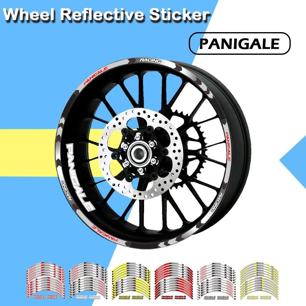 

Strips Motorcycle Wheel Tire Stickers Car Reflective Rim Tape Auto Decals FOR DUCATI PANIGALE V4 V4R V4S V2 1299 1199 959 899