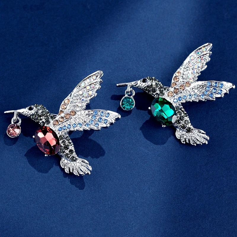 Брошь Колибри булавка животное корсаж девушка ретро элегантный Pin Женщины Европа