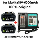 Аккумулятор BL1860, литий-ионный, 18 в, 2021 мА  ч, для Makita, BL1840, BL1850, BL1830, BL1860B, LXT 6000