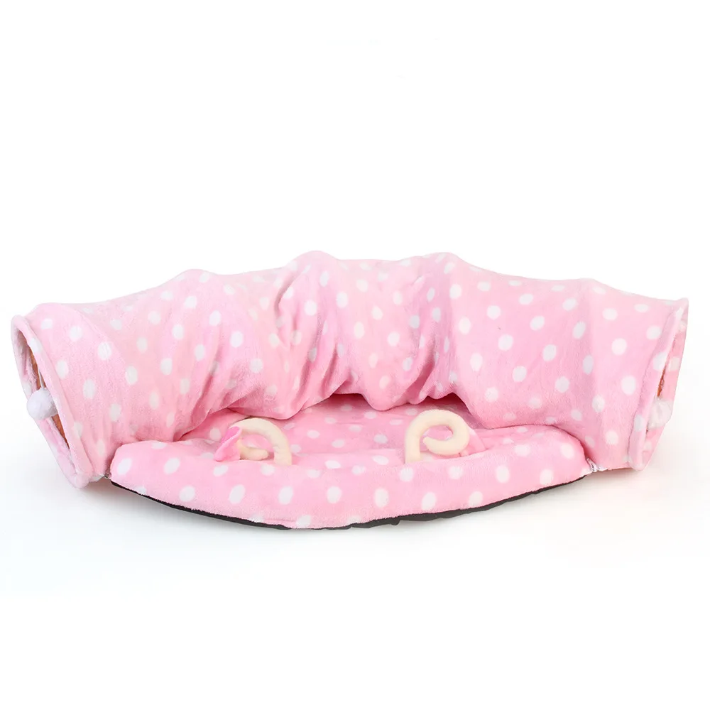 Складной туннель для кошек двойная игрушка домашних питомцев в стиле Хо кровать