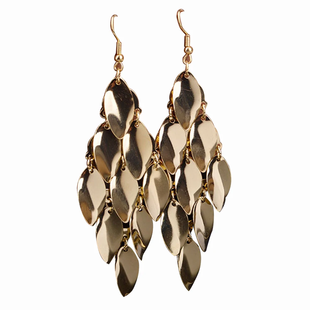 Модное ювелирное изделие 2019 висячие серьги для женщин покрытые золотом и