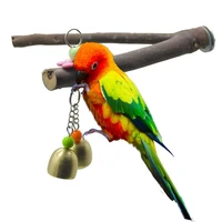 1pc bird perch toy natural wooden bird stand perch parrot perch resistant bird chew toy pet supplies bird favors