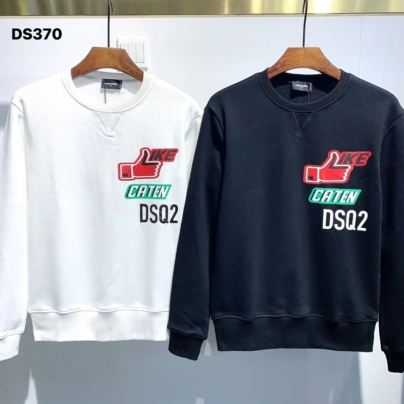 

Dsquared2 Новинка Мужская толстовка с круглым вырезом с принтом букв в уличном стиле хип-хоп с длинным рукавом хлопковая Высококачественная Жен...