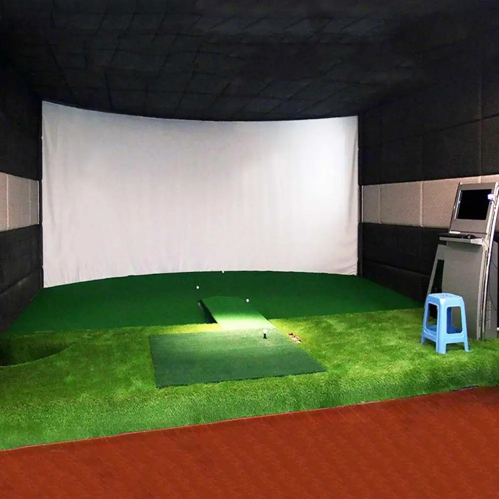 300*200CM/300*100CM Golf Ball Simulator Impact Display Projection Screen Indoor White Cloth Material Golf Exercise Golf Target F