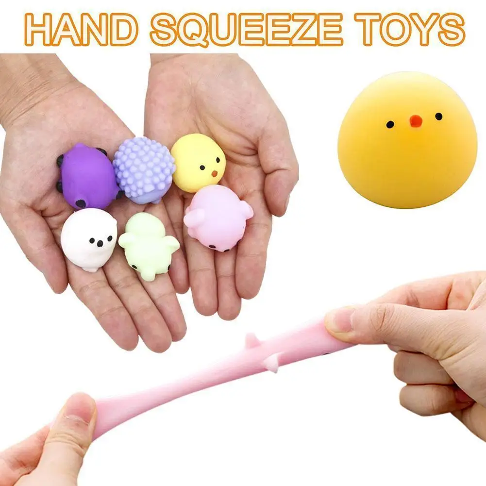 

24/36/64pcs Squishy Toy Cute Animal Antistress Ball Squeeze Rising Toy Abreact Soft Stress Relief Toys Funny Gift For Children