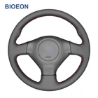 Искусственная кожа, ручная работа, черная искусственная кожа Чехол рулевого колеса автомобиля для Subaru Forester WRX STI 2005-2008, Impreza 2005, 2006, 2007