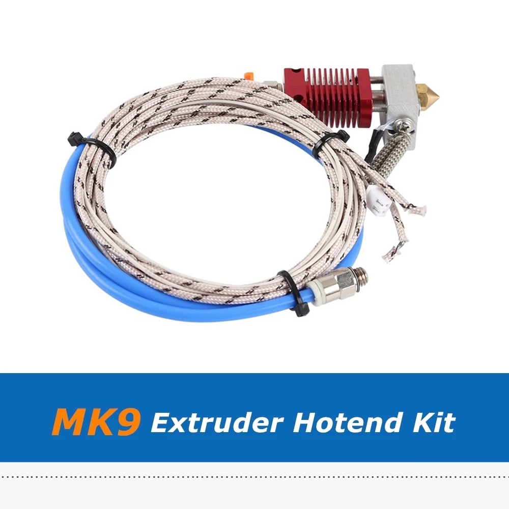 1 шт. MK9 экструдер Hotend Bowden 24 в 50 Вт печатающая головка 0,4 мм Насадка с силиконовым носком для Ender-3 3PRO CR-10S части 3d принтера