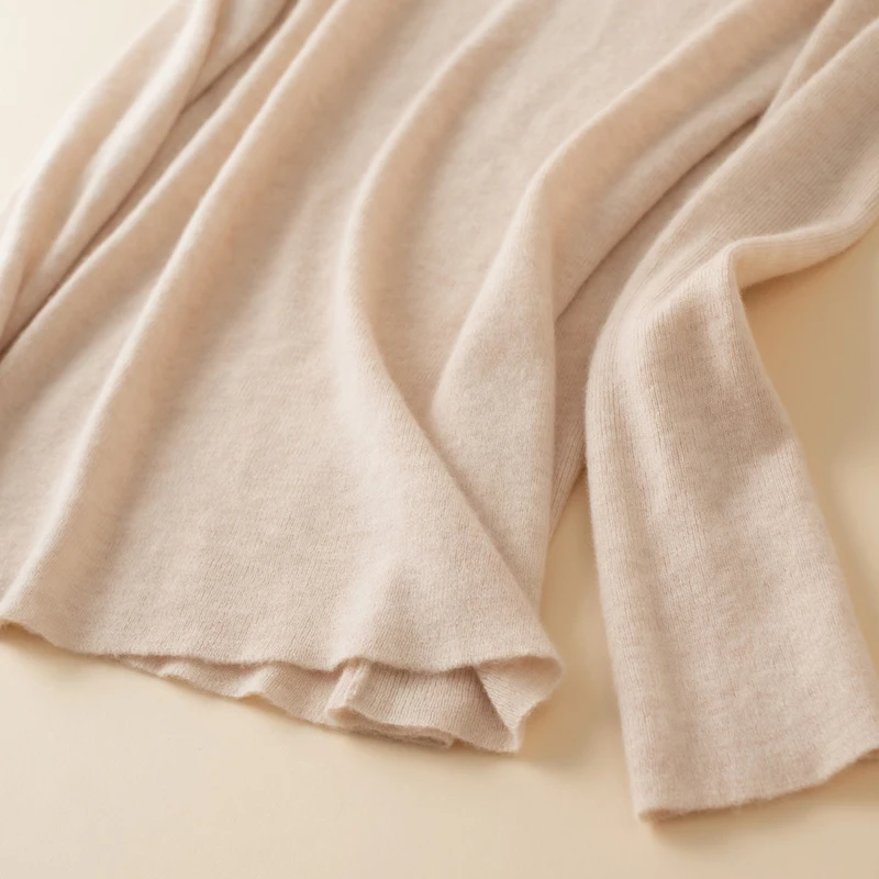 

Women High Elasticity Turtleneck Thin Pullover 100% Worsted Cashmere Soft Comfortable Sweater Basic Long Sleeve 5Colors Jumper