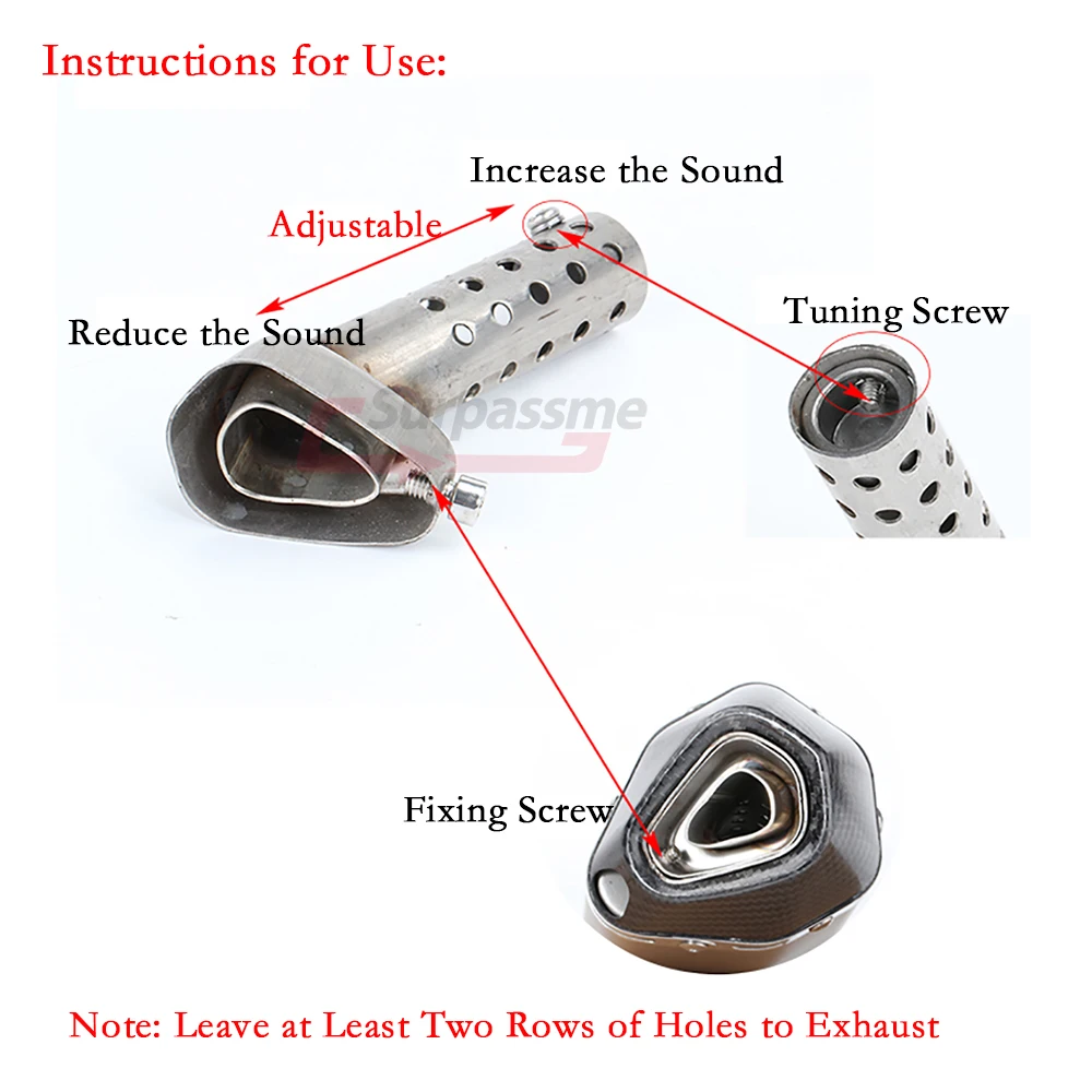 Мотоцикл дБ убийца Akrapovic выхлопная труба Регулируемый глушитель для мотокросса ATV гоночный скутер 42 мм 45 мм 48 мм аксессуары