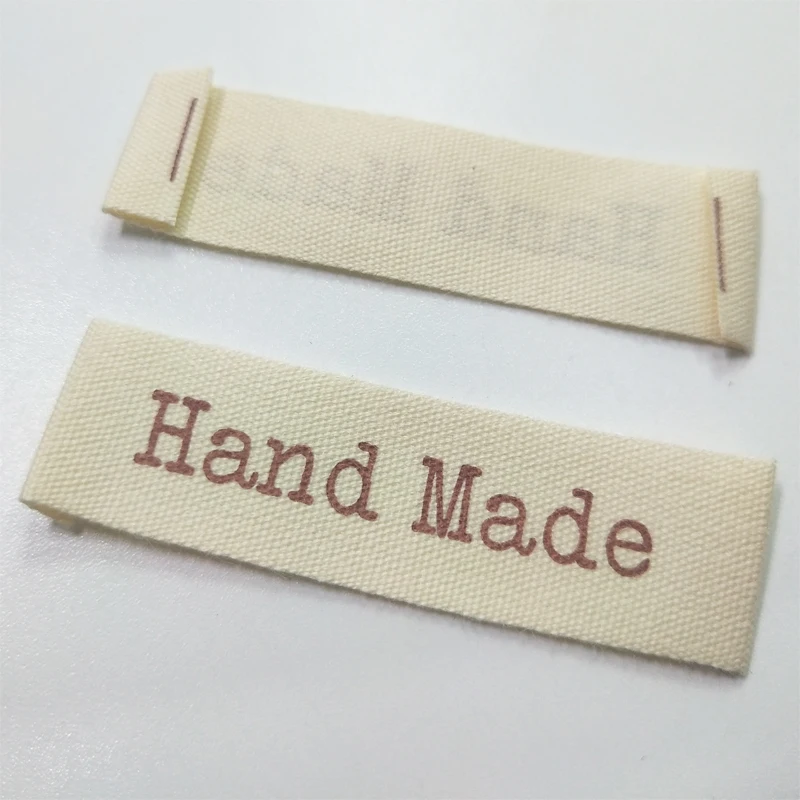 FreeShipping100PcsHandMadeCottonWovenPrintedLabelsClothesGarmentTagsDIYScrapbookingCraftSewingAccessoriesSpotSupportCustomizatio|Этикетки