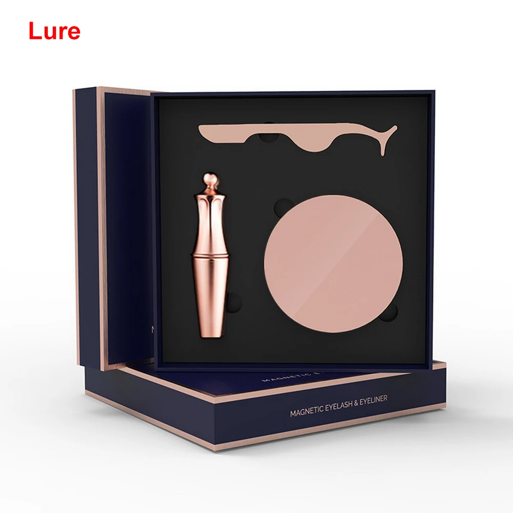 Lure 1pair blue Магнитные накладные ресницы, 5 магнитов, накладные Пинцет для ресниц, набор, жидкая подводка для глаз, водостойкие, стойкие ресницы для естественного вида - Цвет: Lure 1pair blue