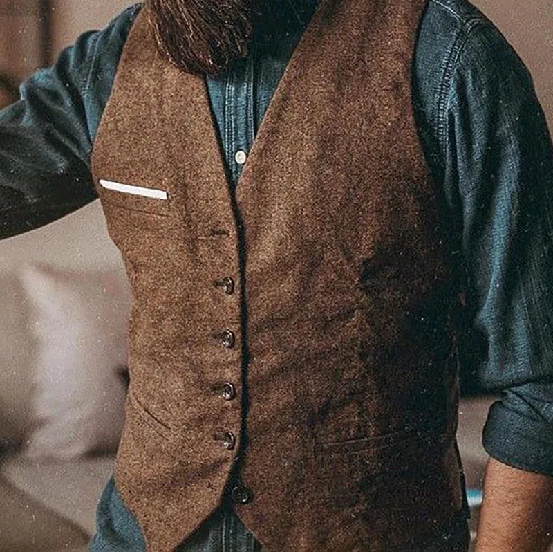 

Vintage Solid Suit Vest Men Victorian Retro Slim Dress Vests Mens Slim Male Waistcoat Gilet Homme Casual Formal Business Coats