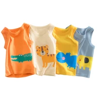 kids baby boys vests t shirts children outfit child tank tops girls clothes cotton tees print cartoon cotton clothing new 2021