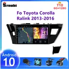 Автомагнитола 2 Din, головное устройство, мультимедийный видеоплеер с GPS-навигацией и Android 10,0 для Toyota Corolla Ralink 2013, 2014, 2015, 2016