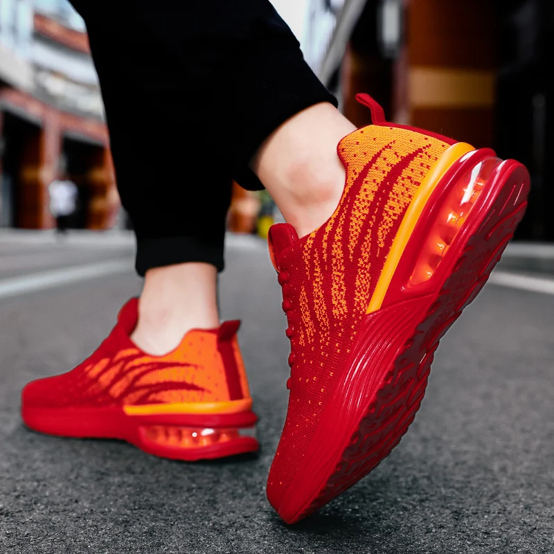 

Fashion Men Sneakers Brand Mens Casual Shoes Tenis Masculino Breathable Lace Up Men's Walking Jogging Air Sole Training Shoes