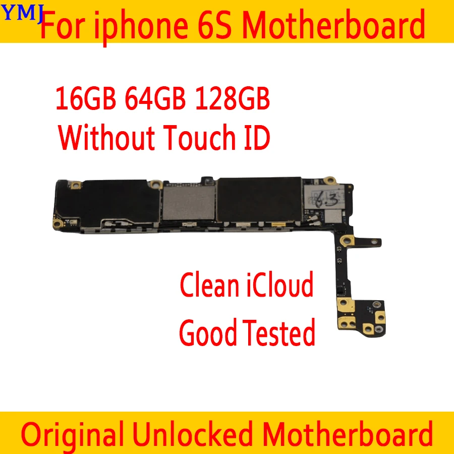 100% оригинальная разблокированная материнская плата для iphone 6S 4 7 дюйма чистая icloud