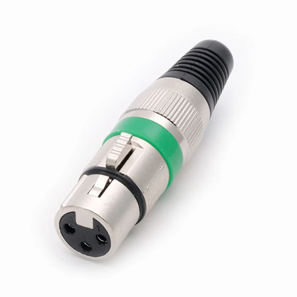 1 шт. разъем XLR 3pin Микрофон MIC штекер папа Женский Разъем мама Адаптер 7 цветов в
