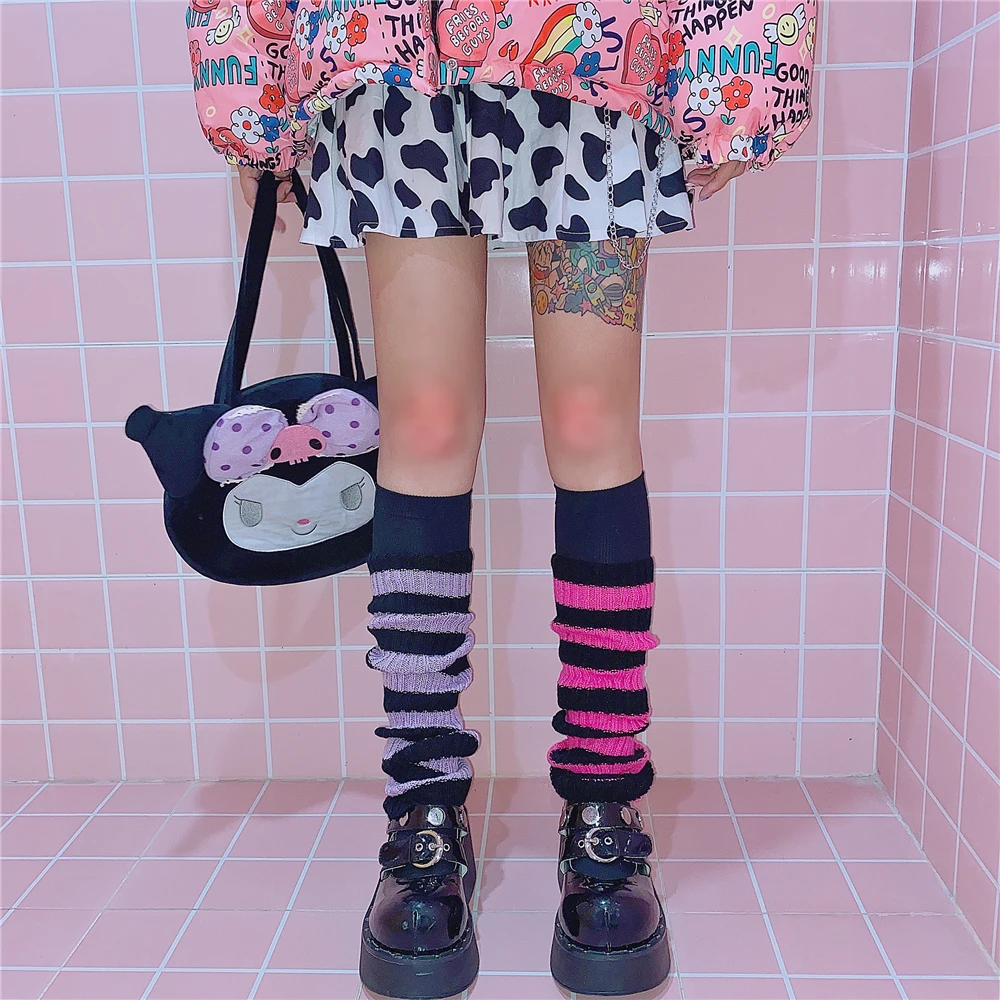 Женские теплые сапоги зимние вязаные гетры до колена свободного покроя - купить