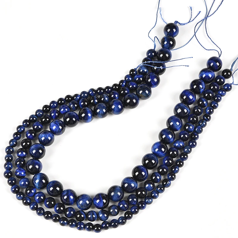 Натуральный камень лазурит синий тигровый глаз Агаты круглые бусины 4/6/8/10/12/14/мм